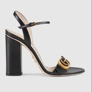 Gucci Leather Marmont Sandals heels
